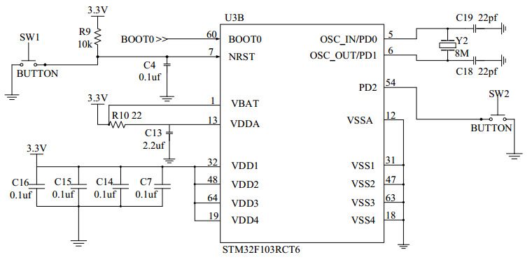 破壁機(jī)的STM32F103RCT6主控制電路